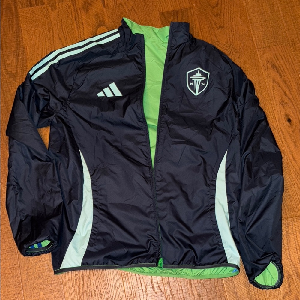 Seattle Sounders Adidas Reversible Navy Jacket
